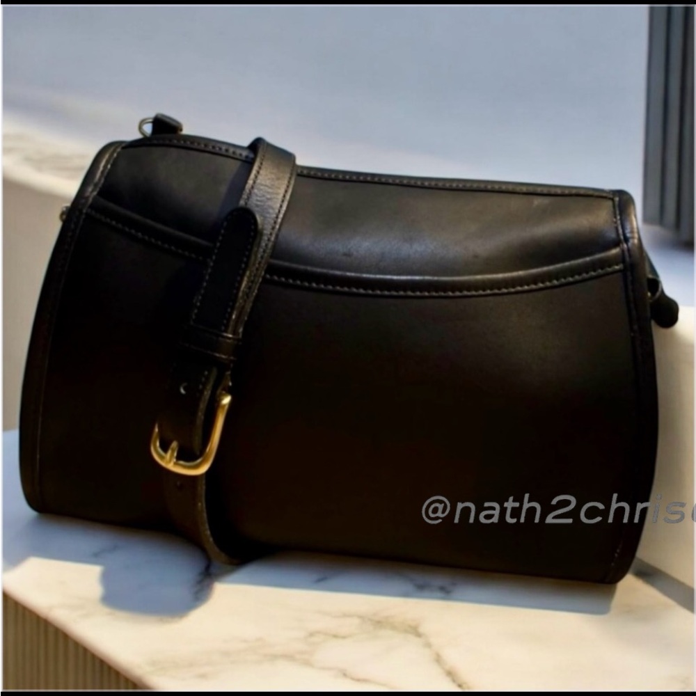 COACH Vintage Austin Black leather Crossbody bag. EUC Rare. 90’s - Picture 4 of 15